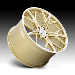 Cray Hammerhead Machined Gold Custom Corvette Wheels 2